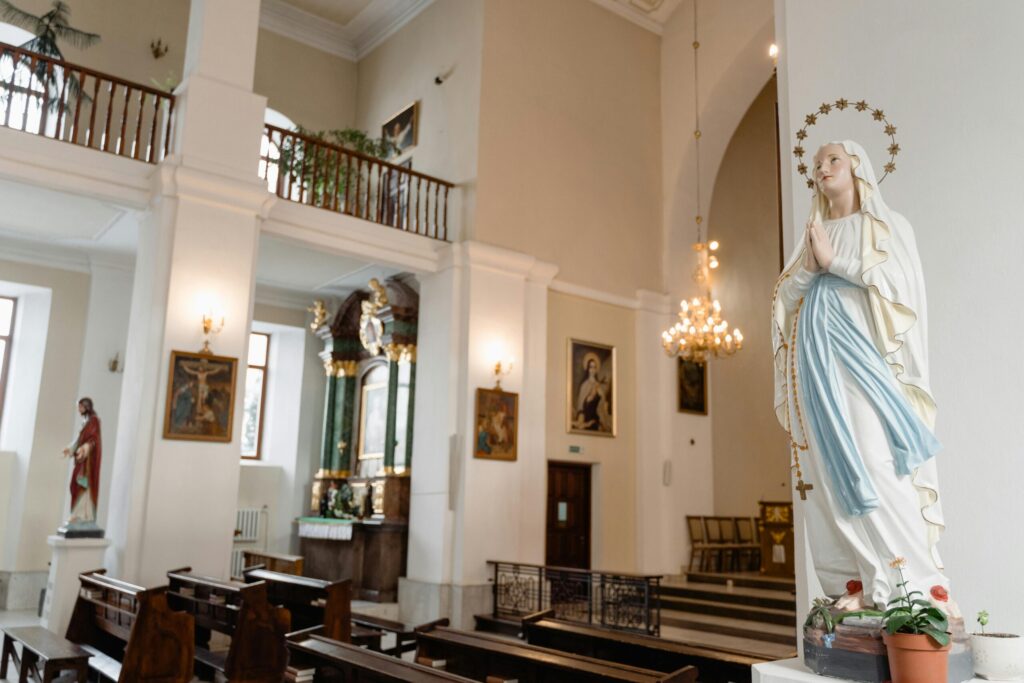St Cuthbert's Catholic church interior photo